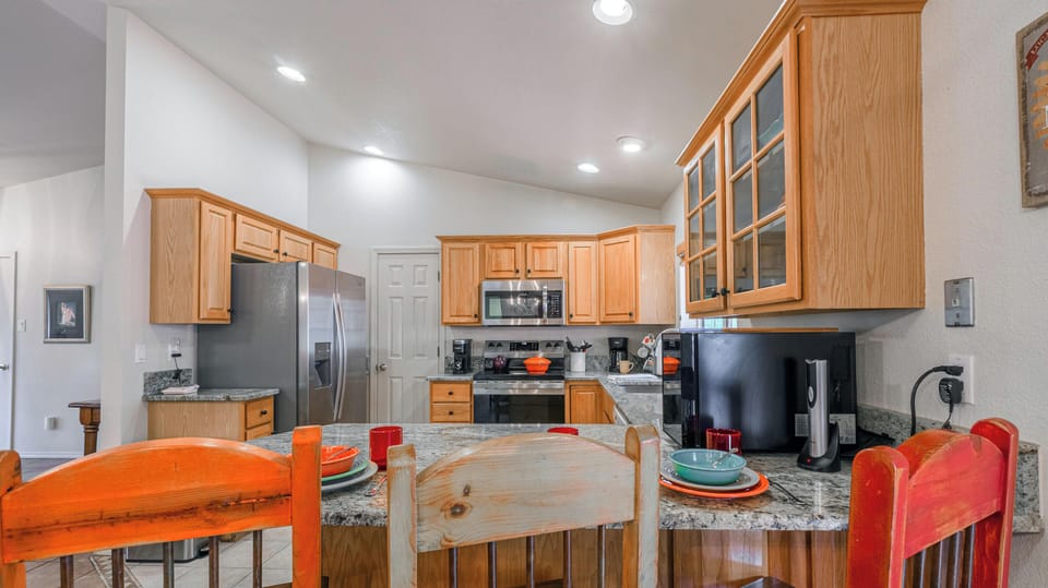 Fully stocked kitchen