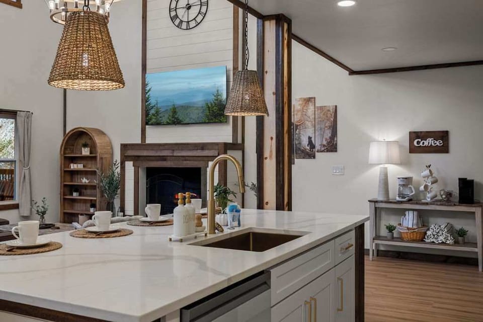 Kitchen Opens Perfectly to the Living Room