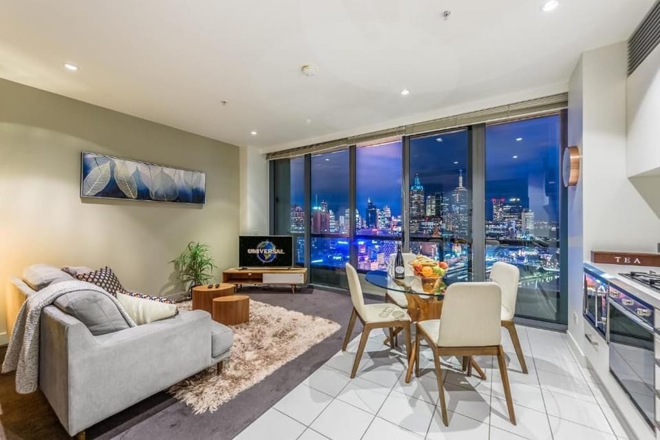 Apartment, Balcony, River View | Living area | Smart TV