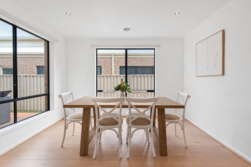 Sunny dining space for shared meals