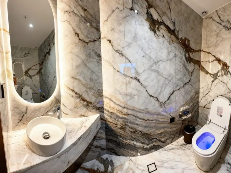 Family Twin Room, City View | Bathroom | Hair dryer, slippers, towels, soap