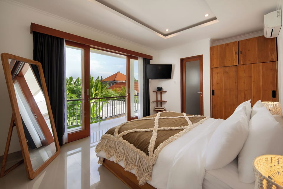 Villa, Pool View | In-room safe, desk, laptop workspace, iron/ironing board