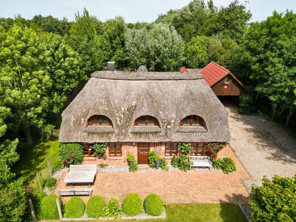 Aerial view of the garden side