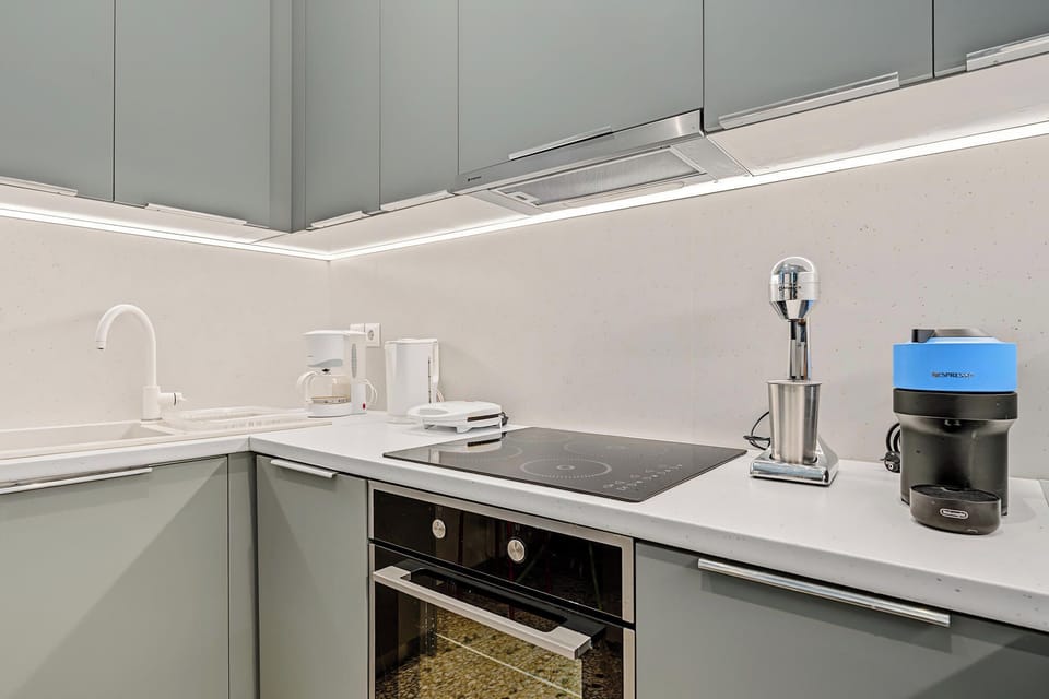 Kitchen counter with clean modern finishes