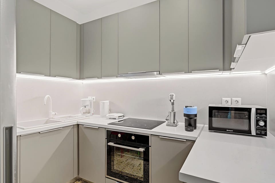 Fully equipped kitchen with sleek cabinetry