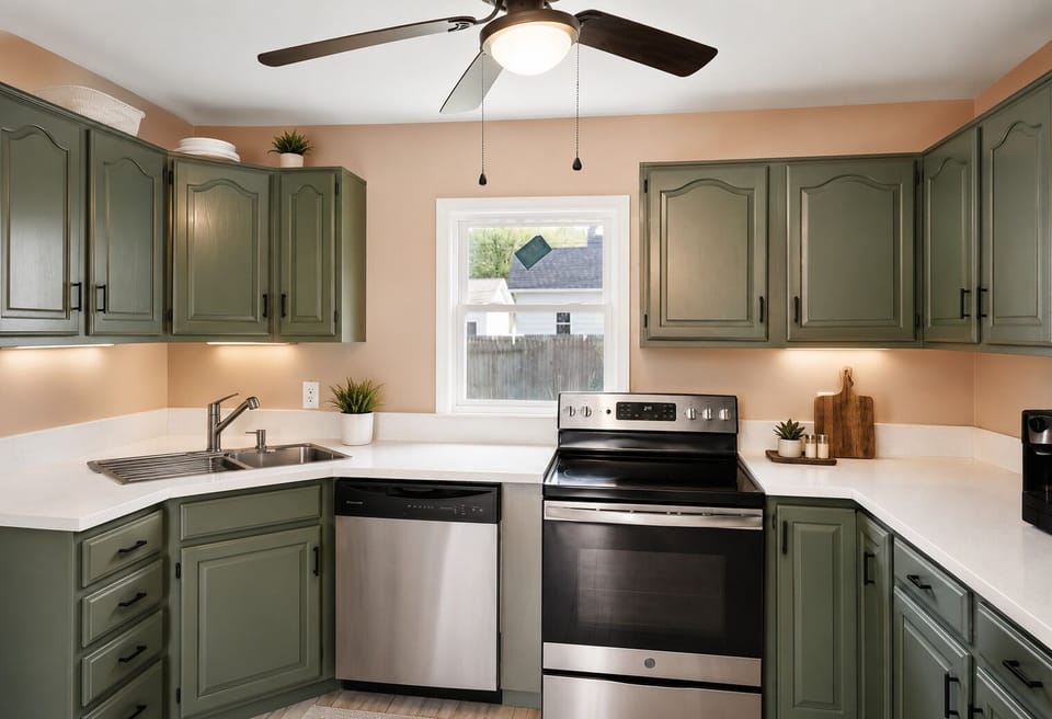 Room | Private kitchen | Full-size fridge, microwave, oven, stovetop
