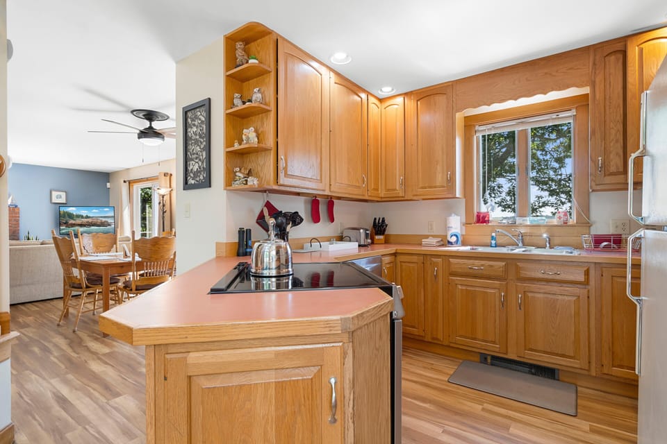 House, Multiple Beds (High View) | Private kitchen