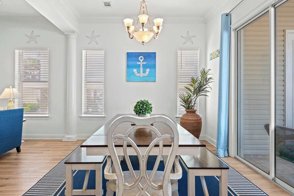 Enjoy meals with a view and plenty of natural light.