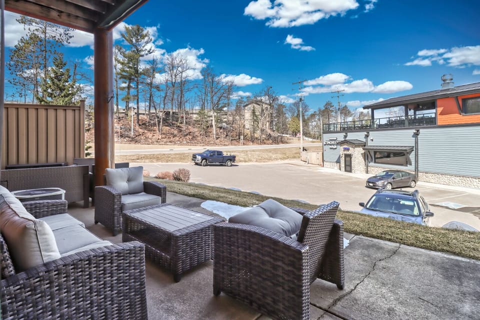 Patio with propane grill