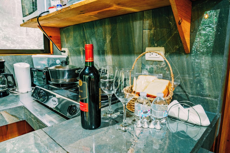 Romantic Chalet, Balcony, Mountain View | Private kitchen | Fridge, microwave, oven, stovetop