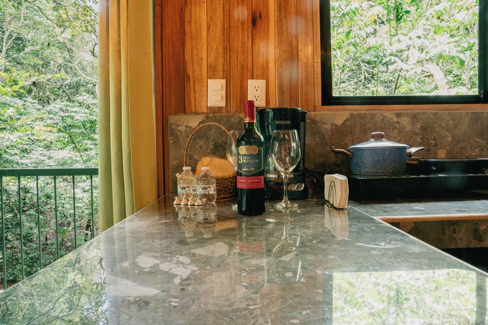 Deluxe Tree House, Balcony, Mountain View | Private kitchen | Fridge, microwave, oven, stovetop