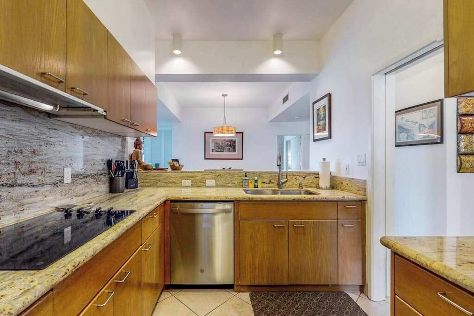 Modern Kitchen With Granite Countertops