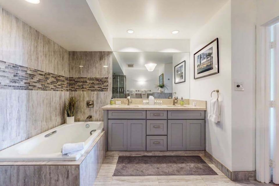 Spa Bathroom With Deep Soaking Tub