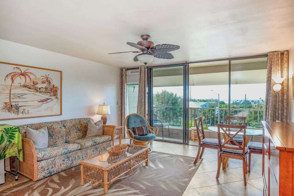 Bright Living Room With Island Charm