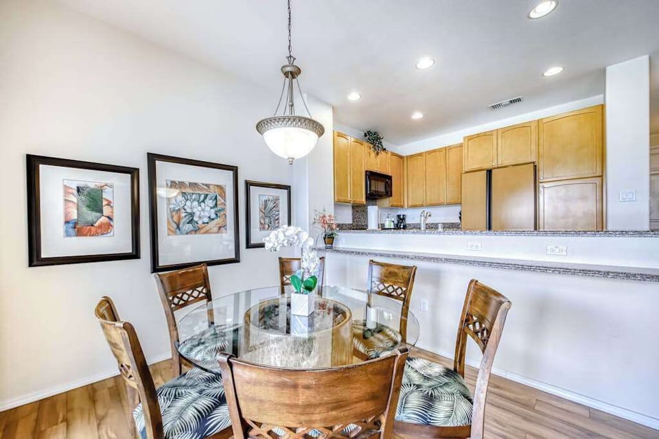 Bright dining area with seating for shared meals