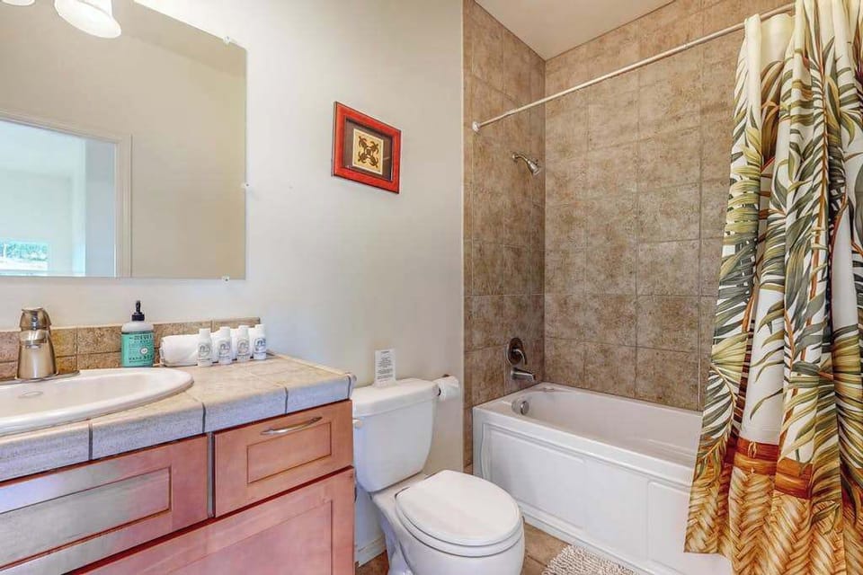 Second bathroom delivers fresh modern finishes with clean welcoming feel
