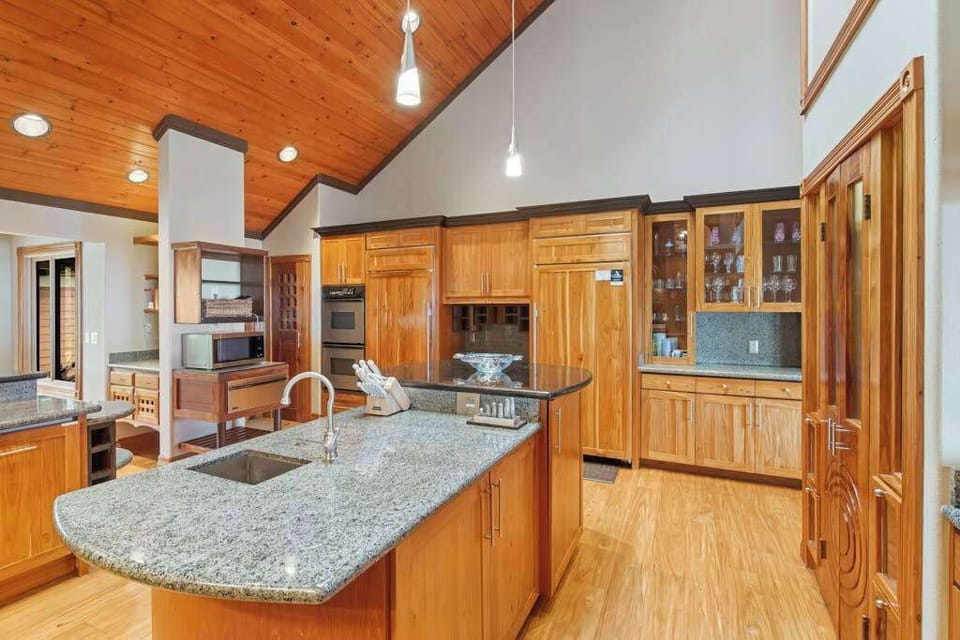 Kitchen Prep Island with Built-in Ovens & Storage