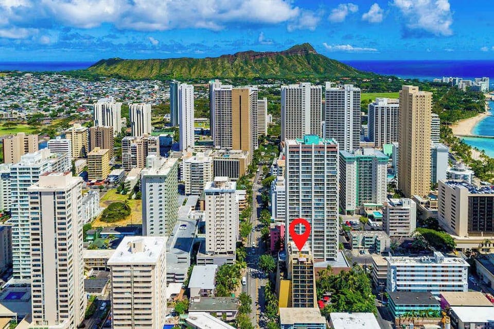 See the property from above and appreciate its location within the neighborhood.