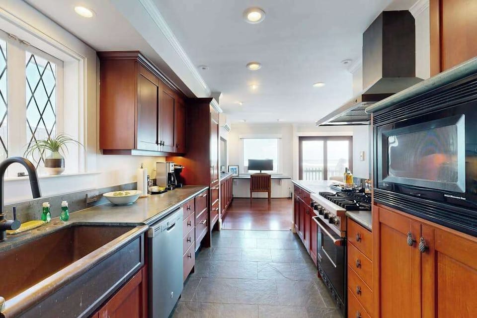 Everything needed for home-cooked meals awaits in the complete kitchen today together