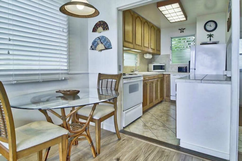 Inviting dining space conveniently located beside the kitchen.