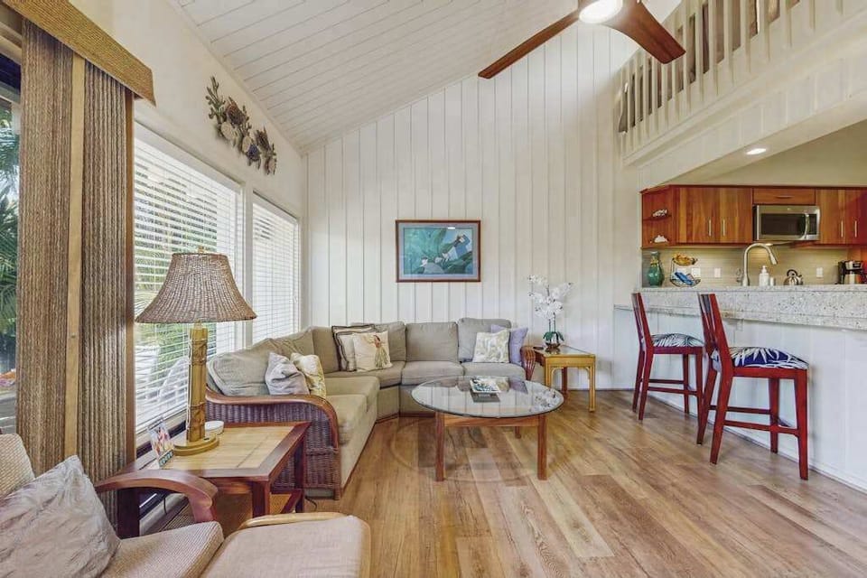 Cozy Living Room With Island Charm