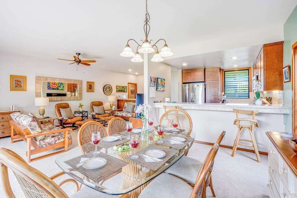 Spacious dining room for family dinners and conversations