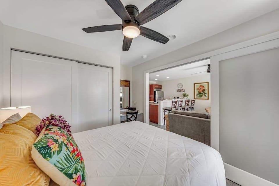 Quiet bedroom with inviting space for unwinding