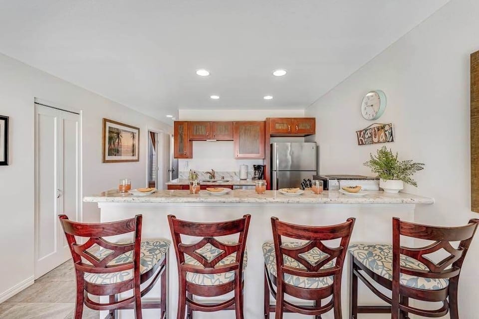 Dining area with table for enjoying meals together