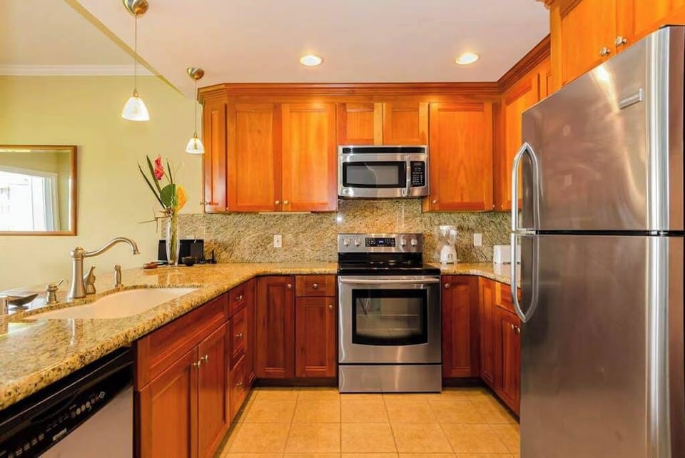 Chef's Kitchen With Granite Counters