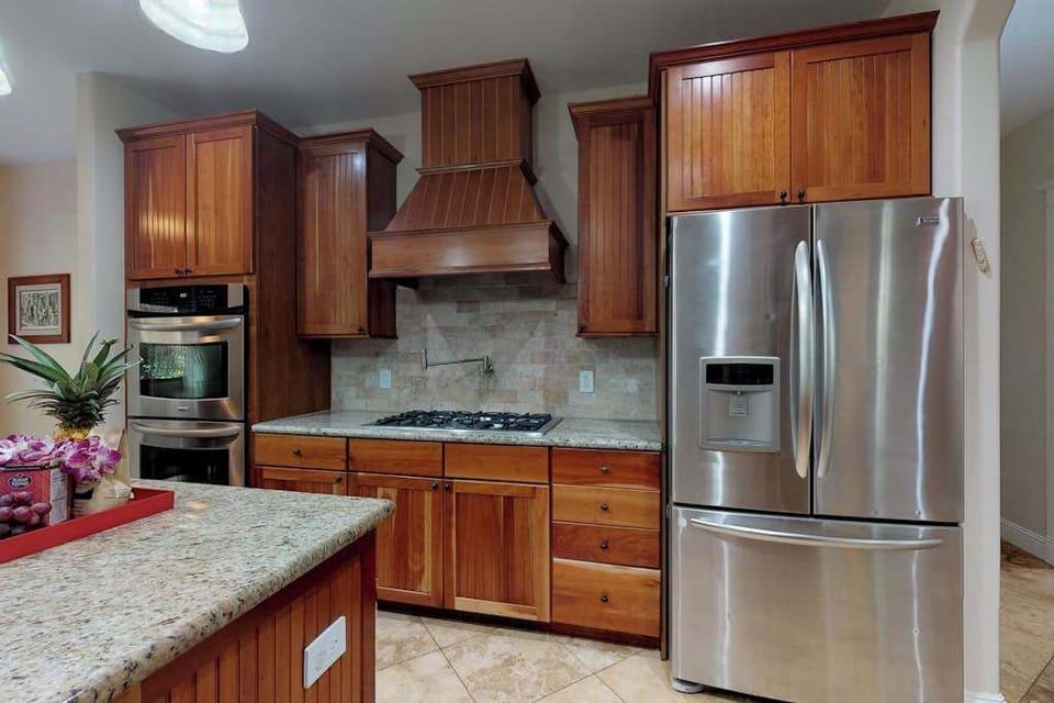 Large open remodeled stainless steel kitchen.  Fully stocked and ready for the chef in you.