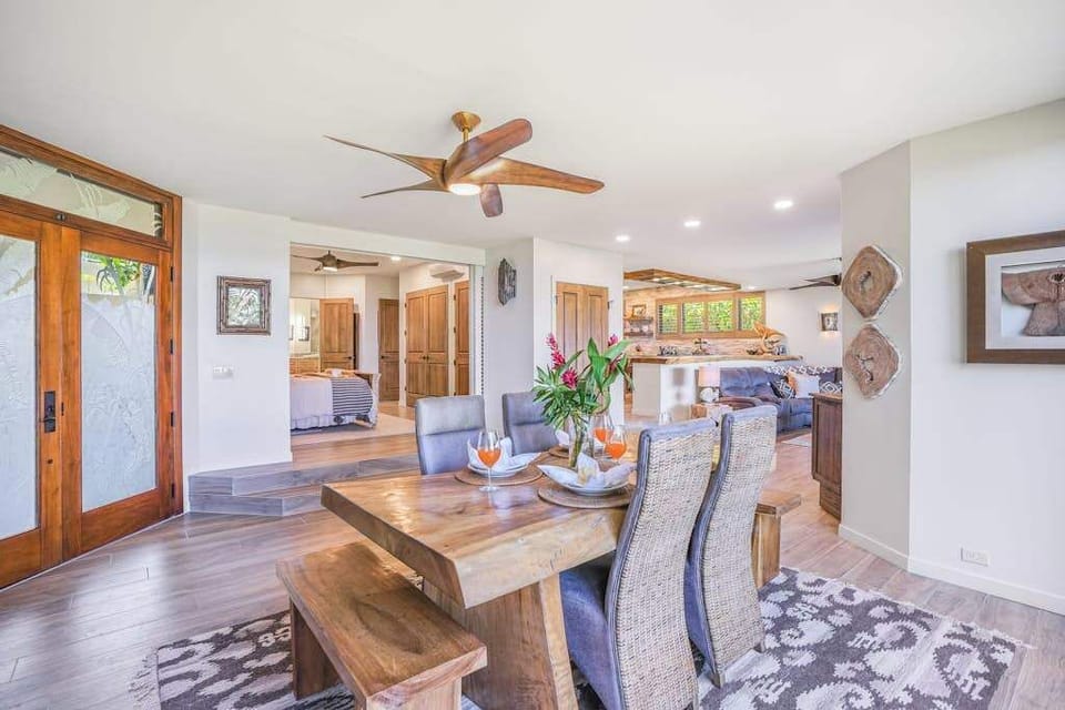 Bright open dining room perfect for shared meals
