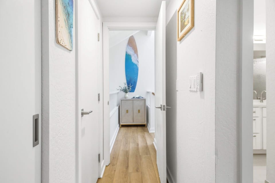 Hallway connecting the home's living spaces