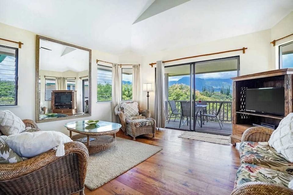 Sunlit Living Room With Ocean Breezes