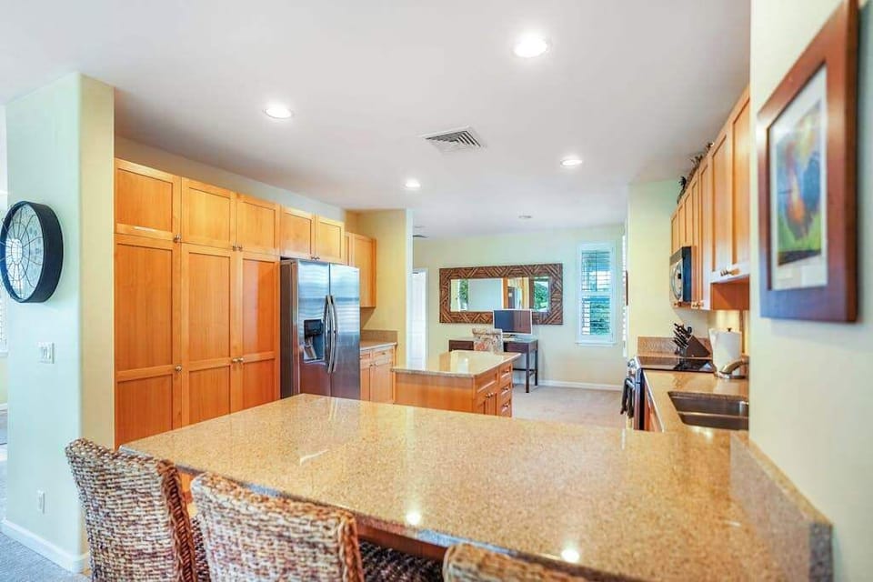 Well-stocked kitchen with everything needed for home-cooked meals