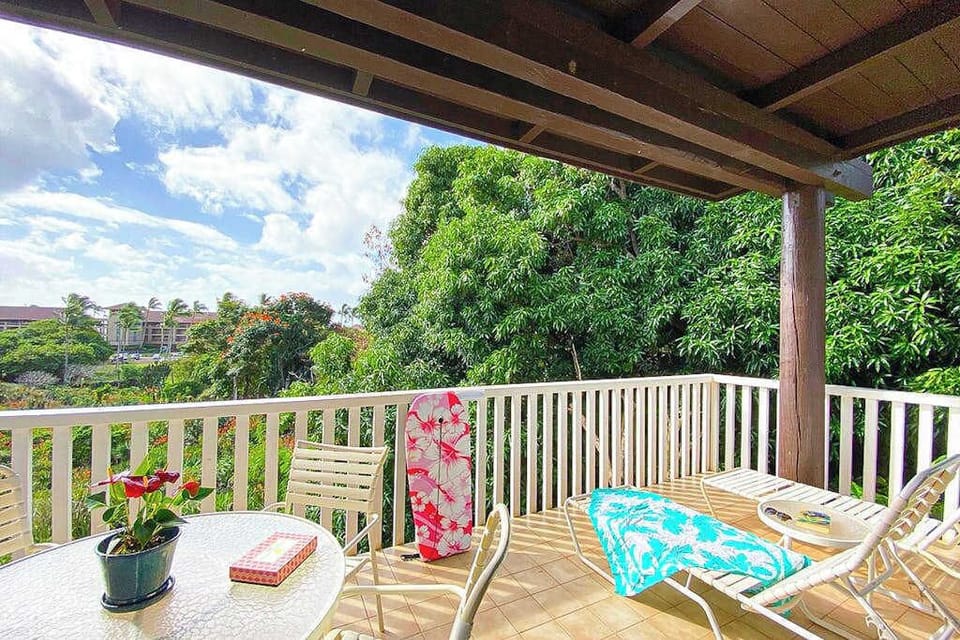 Lush tropical views from your private lanai.