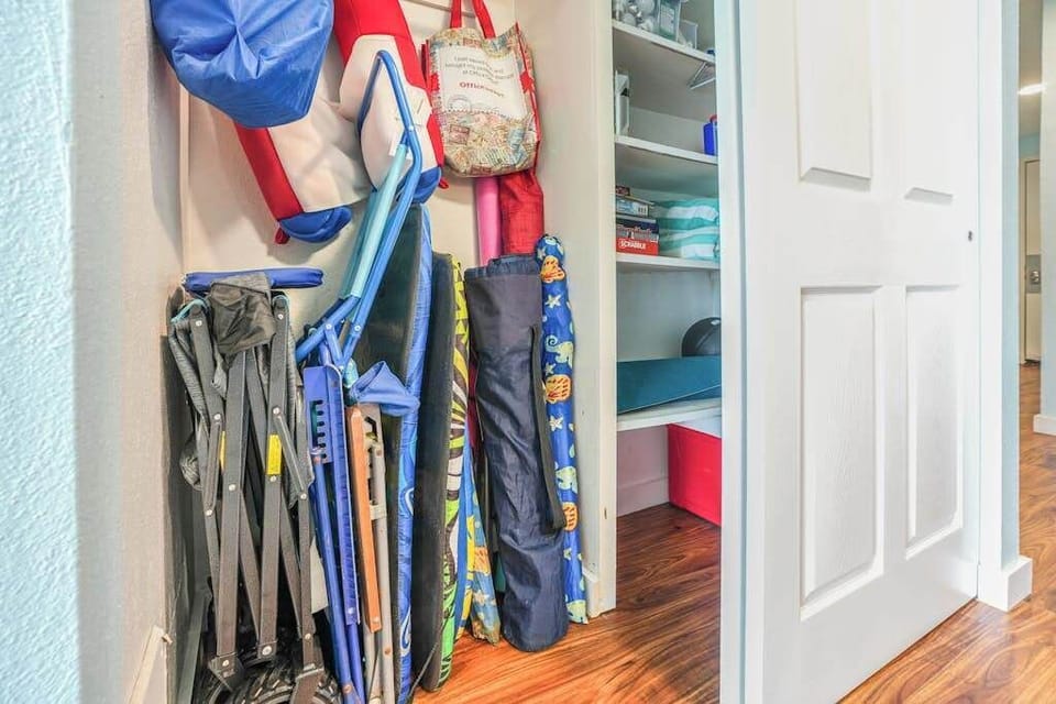 Convenient Storage Area With Beach Gear