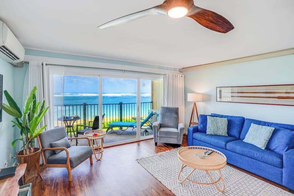 Bright Living Room With Ocean Views