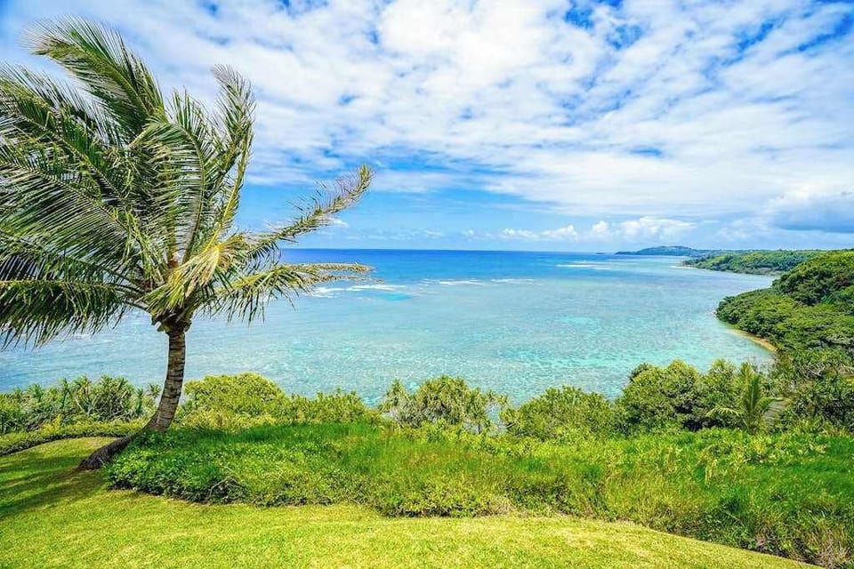Breathtaking Pacific Ocean & lush coastline view.