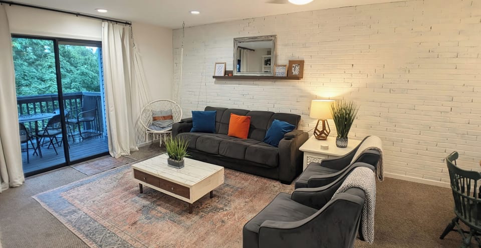 Living area with sleeper sofa