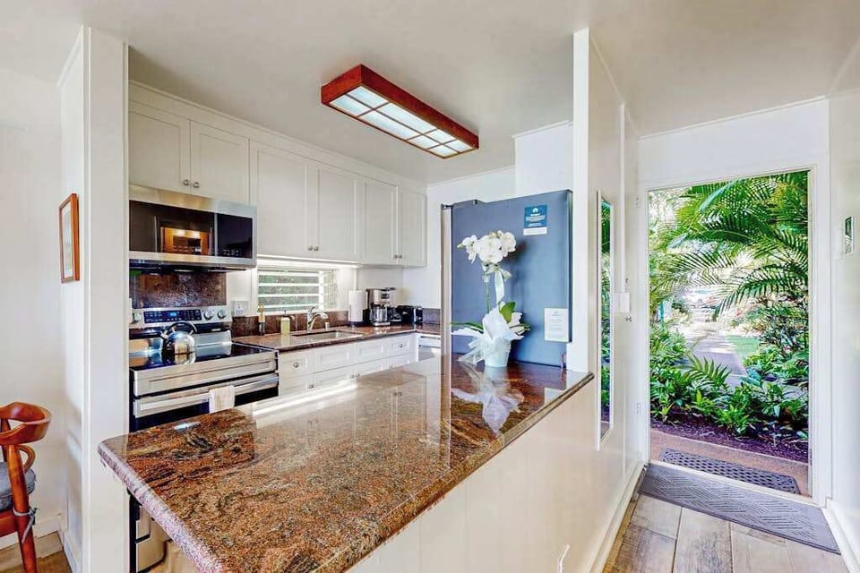 Functional kitchen with generous workspace for everyday cooking.