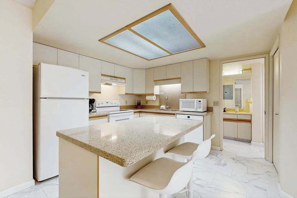 Open kitchen with generous counter space