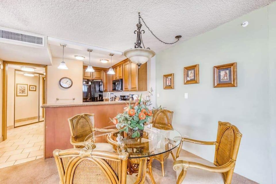 Elegant Dining With Island Charm