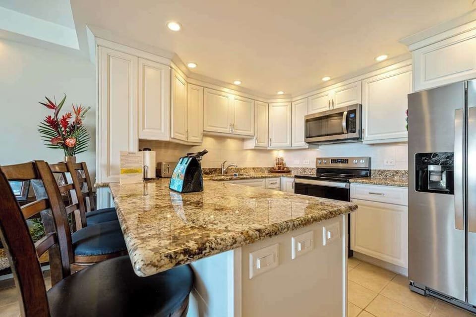 Chef's Kitchen With Granite Counters