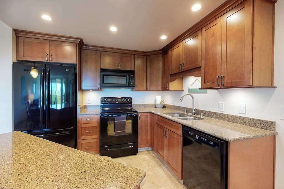 Modern Kitchen With Granite Countertops