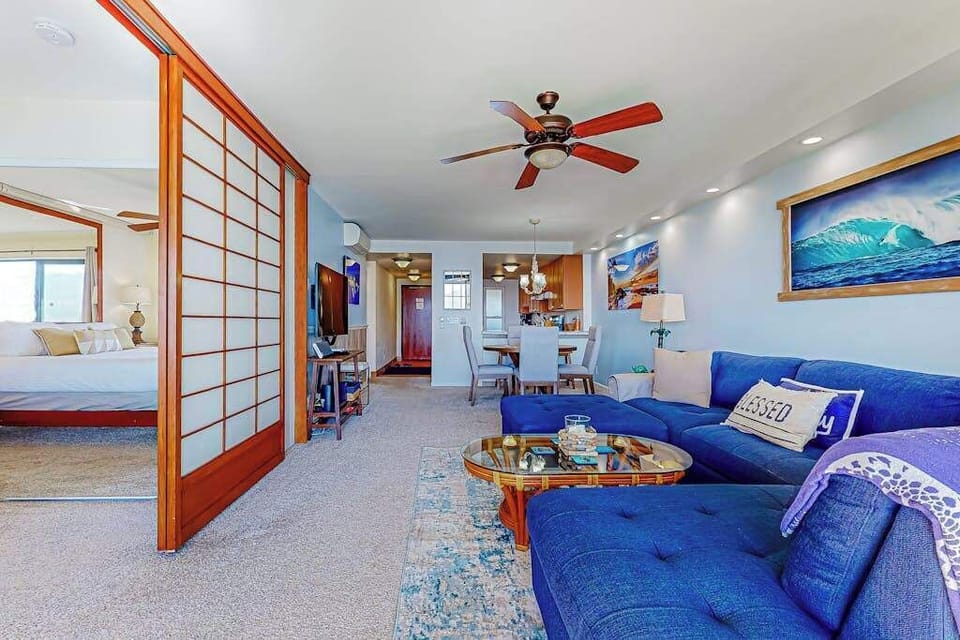 Open floor plan allows for not only comfort in the living room but lots of natural light.