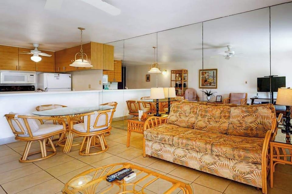 Open-concept living and dining area