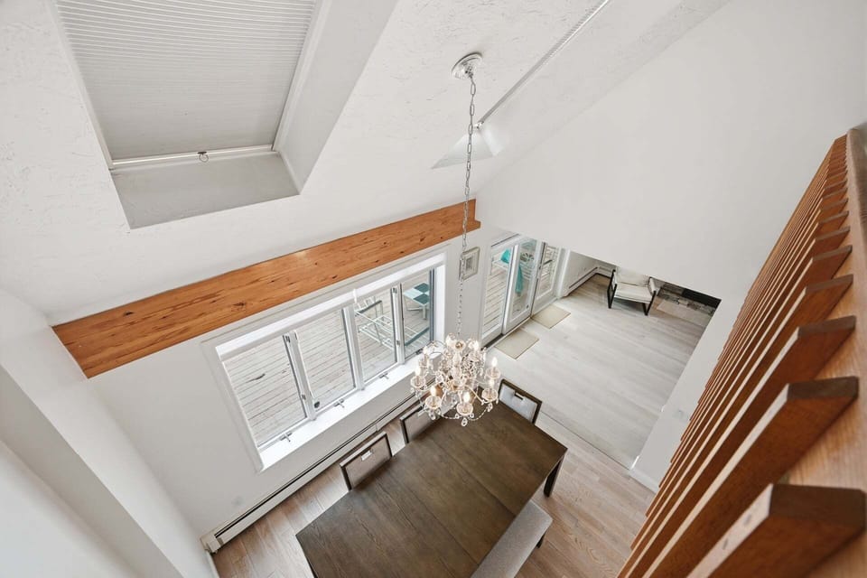 Open upstairs hallway overlooking the main level below