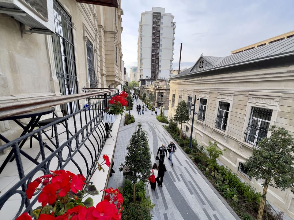 Pedestrian-street view from the balcony