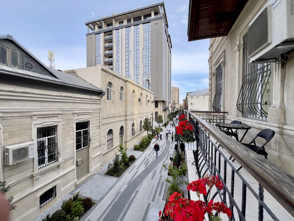 Historic neighborhood view from the balcony