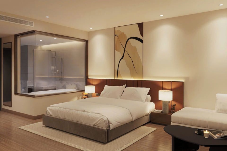 Deluxe Double Room, Lake View | Premium bedding, minibar, desk, laptop workspace